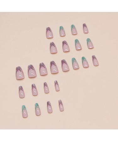 Mxshc Press on Nails for Women | Colorful Irregular False Nails | Portable Women Press on Nails User Friendly Fake Nails for Dates Birthday Parties - Buy Online on GoSupps.com