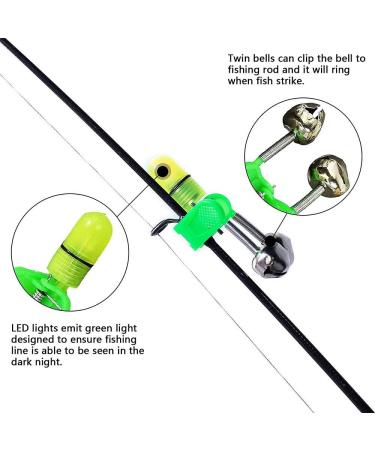 GRANDBUY Fishing Bells Clips with LED Light - 20 Pcs Night Sea Fishing Rod Indicator Alarm - Buy Online on GoSupps.com