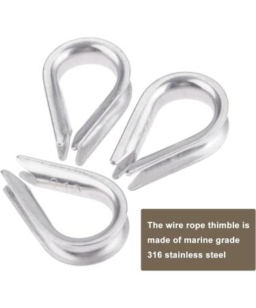 Mtsooning 10PCS Wire Thimble Rigging  M5 Stainless Steel Rope Thimble for 3/16 Inches Diameter Wire Cable - Buy Online on GoSupps.com