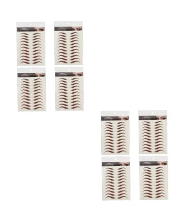 Ipetboom 8 Sheets Waterproof Eyebrow Stickers Eyebrow Tools Imitation Fake Eyebrow Stickers Cosmetic 21x14.8cmx2pcs Brownx2pcs