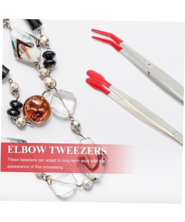 Minkissy 4-Piece Black Stainless Steel Tweezers Set for Eyelash Extensions | Premium Makeup Tweezers for Precision Tools - Buy Online on GoSupps.com