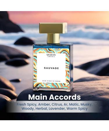 Arabian Aroma Sauvage Men's Perfume | Calabrian Bergamot Lavender And Cedar notes | Perfumes for Men With Wild Long Lasting Fragrance | Extrait De Perfume | Long Lasting Perfume for Men (50ml) - Buy Online on GoSupps.com