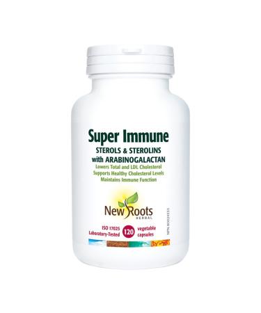 New Roots Herbal - Super Immune - 120 capsules - Sterols & Sterolins with Arabinogalactan Helps Support Healthy Cholesterol Levels 120 count (Pack of 1)