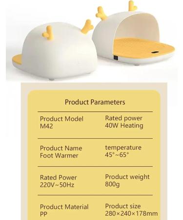 Caulo Graphen Foot Warmer | Portable Fast Warming with Intelligent NTC Temperature Control | 3-Stage Settings (White) - Buy Internationally - Buy Online on GoSupps.com