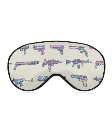 Weapons Guns Sleep Mask Eye Cover for Sleeping Blindfold with Adjustable Strap Blocks Light Night Travel Nap for Men Women
