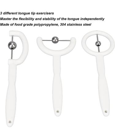 3-Piece Tongue Trainer Set | Stainless Steel Oral Exercise Tools for Flexibility & Strength - Buy Online on GoSupps.com