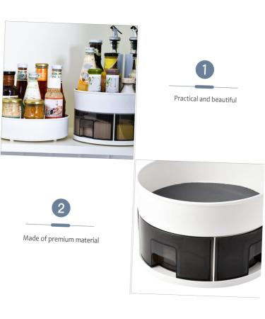 Zerodeko Cosmetic Containers 1pc Rotating Spice Rack To Rotate Household Swivel Frame 2 Tier Tray - Buy Online on GoSupps.com