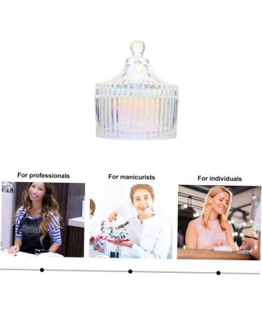 Ipetboom Manicure Cup with Lid Glass Manicure Cup Coffee Mug Holder Fruit Containers Mini Jars Clear Glass Mugs Glass with Lid Clear Jar Locker Nail Art Holding Jar European Style Snack Jar - Buy Online on GoSupps.com