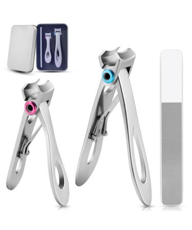 Nail Clippers Set Toenail Clippers for Thick Nails Fingernail Clipper for Men Women