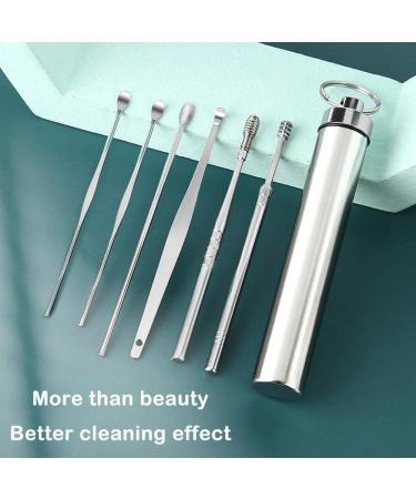 7PCS Steel Ear Scoop Earwax Cleaning Tool Set - Ear Wax Removal Kit for Adults and Children - Buy Online on GoSupps.com