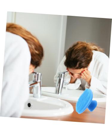 Ipetboom Face Scrub Brush Cleansing Brush Bath Brush Silica Gel Beauty Silicone Face Brush 7x7cm Blue - Buy Online on GoSupps.com