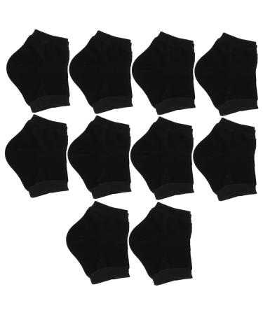 Ipetboom 10 Pairs Silicone Heel Socks Heel Spa Socks Comfortable Foot Sleeves Cracked Foot Care Socks Moisturizing Heel Sleeves Breathable Heel Sleeves Heel Gel Cups Winter Items Elasticity