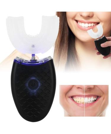 U-Shaped Electric Sound Toothbrush | Automatic Oral Care Tool for Adults - 4 Corridors Blue Light Cleaning (Black) - Buy Online on GoSupps.com