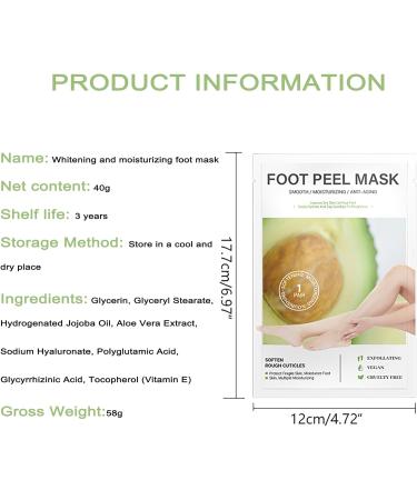 Moisturizing Foot Mask - 4 Pairs Foot Peeling Mask for Dry & Cracked Feet | Exfoliating Foot Spa Socks for Men & Women - Buy Online on GoSupps.com