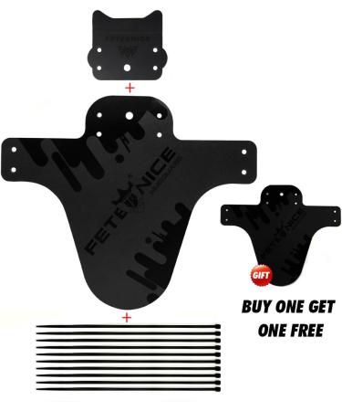 FETESNICE 2 Pcs Mountain Bike Fender Set for 26-29 Wheels - Front and Rear Mudguard for MTB, Plus Size, Fat Bikes - Black - Buy Online on GoSupps.com