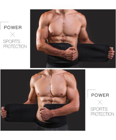 XDSP Abdominal Girdle Fitness Belt | Adjustable Waist Trainer for Weight Loss | Unisex Sweat Belt - Black - Buy Online on GoSupps.com