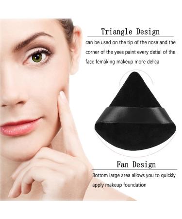 6 Pcs Makeup Sponge Set - Triangle Powder Puff & Beauty Blender for Face - Velour Powder Puff for Loose Powder Foundation - Red/Purple & B/W+Red/Purple - Buy Online on GoSupps.com