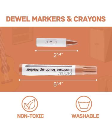 DEWEL Wood Furniture Markers & Filler Sticks Repair Kit - 12 Colors for Scratch & Stain Repair on Wood Surfaces | Fast International Shipping - Buy Online on GoSupps.com
