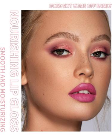 INTEROOKIE Matte Lipstick Kit Natural Velvet and Does Not Fade Without Stick Lip Gloss Shell (A) - Buy Online on GoSupps.com