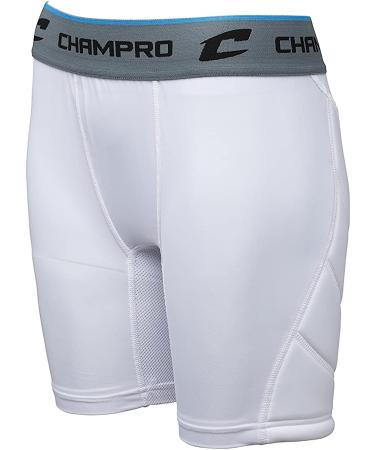 CHAMPRO Women's Fastpitch Softball Compression Sliding Shorts - White, Size Medium - Buy Online on GoSupps.com