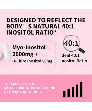 MISS PEP Myo-Inositol & D-Chiro Inositol Supplement for Women - Hormonal Balance Menstrual Support & Ovarian Health - Ideal 40:1 Ratio - 120 Capsules - Buy Online on GoSupps.com