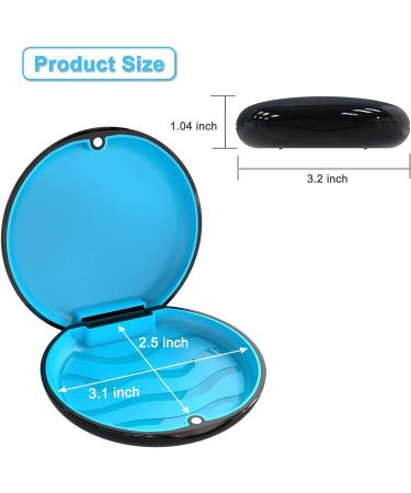 Retainer Case Orthodontic Dental Case: BVN Slim Braces Case Mouth Guard Case Denture Box Teeth Aligner Case Night Guard Case Container Storage Holder Black Blue - Buy Online on GoSupps.com