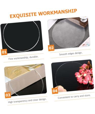 Lurrose Round Acrylic Sheet Key Fob Acrylic Board Cutting Circle Blanks Acrylic Circle Blanks Wafer Signage Transparent 25X25CM - Buy Online on GoSupps.com