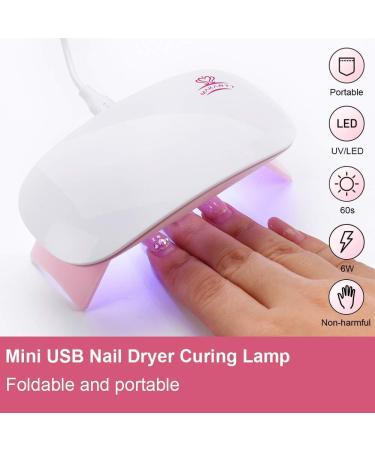 Makartt Poly Nail Gel Kit with 6W UV LED Nail Lamp - Clear Pink Fall Winter Nail Extension Set with Portable USB Nail Dryer - 60S Timer - Buy Online on GoSupps.com