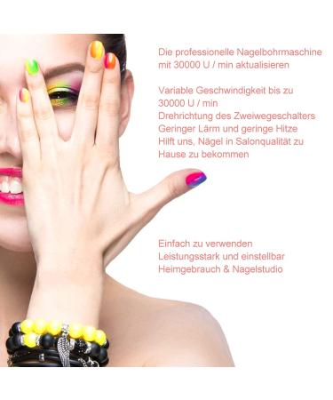 Electric Nail Miller - Professional Nail Milling Cutter Kit 30000 RPM for Acrylic & Gel Nails | Ideal for Home & Salon Use | Perfect Valentine's Day Gift - Buy Online on GoSupps.com