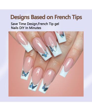 Misssix 240Pcs French Gel Nail Tips - Long Square Brown Press-On Nails No Filing Needed 3-in-1 Pre-Lasting Fake Nails for DIY Nail Art 15 Sizes Available - Buy Online on GoSupps.com