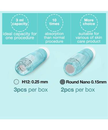 Dr. Pen Hydra Pen H2 Microneedling Pen - Automatic Serum Applicator for Face & Body - Home Skincare Tool with 5 Cartridges - 3x 12-Pin 0.25mm + 2x Round Nano 0.15mm - Buy Online on GoSupps.com