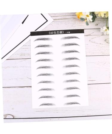 Beavorty 4 Sheets Pairs Stickers Waterproof Black Stickers Makeup Eyebrow Sticker Template Supplies Bionic 3d - Buy Online on GoSupps.com