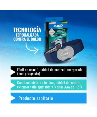 URGO Electrotherapy Back Pain Relief Belt - Adjustable 75-140 cm with Control Unit & Batteries - International Shipping - Buy Online on GoSupps.com