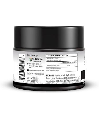 Vedapulse Himalayan Shilajit/Shilajeet Resin - 500mg | 80% Fulvic Acid | Pure & Natural | Potent Ayurvedic Supplement for Energy Stamina & Vitality - Buy Online on GoSupps.com