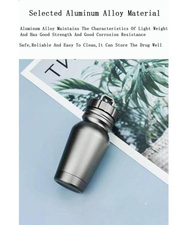 Portable Aluminum Pill Organizer Keychain - Waterproof Travel Medicine Box | Dual-Sided Grey Alloy Pill Holder for Outdoor Use - Buy Online on GoSupps.com