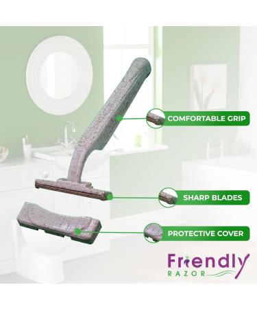 Wheatstraw Disposable Razors for Men and Women | Eco-Friendly Shaver | Sensitive Razor Blades | Twin Blade Friendly Razor - Buy Online on GoSupps.com