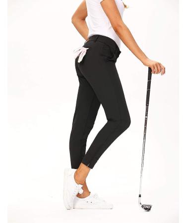 Hiverlay Women's Pro Golf Pants - Quick Dry Slim Lightweight Work Pants for Golf, Hiking, or Casual Wear - Black - X-Small - Buy Online on GoSupps.com