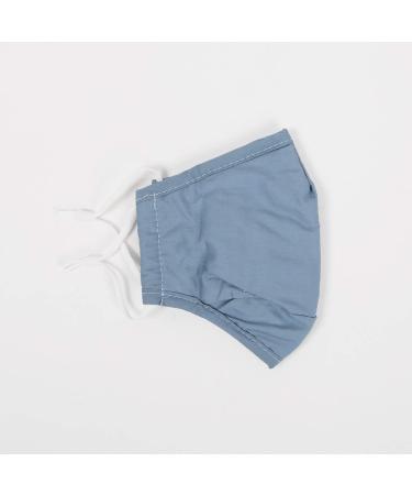 Bodico Washable Cotton Kids Face Mask with Adjustable Ear Loops Dusty Blue 1 count Dusty Blue 1 count (Pack of 1) - Buy Online on GoSupps.com