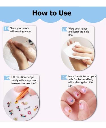 Fanoshon Unicorn 3D Nail Art Stickers - Self-Adhesive Decals for Kids - 270+ Cute Designs for Princess Manicure - Birthday Party Supplies - Buy Online on GoSupps.com