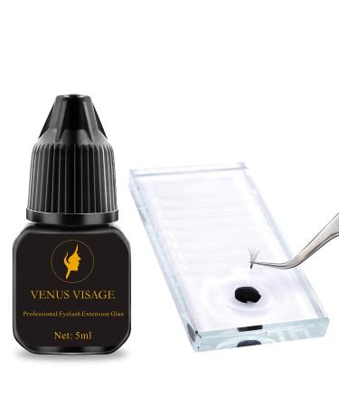 VENUS VISAGE Professional Eyelash Glue - Extra Strong, 1-2 Sec Dry Time, 6-7 Weeks Bonding, Latex-Free, Extra Black Lash Adhesive - 5ml - Buy Online on GoSupps.com