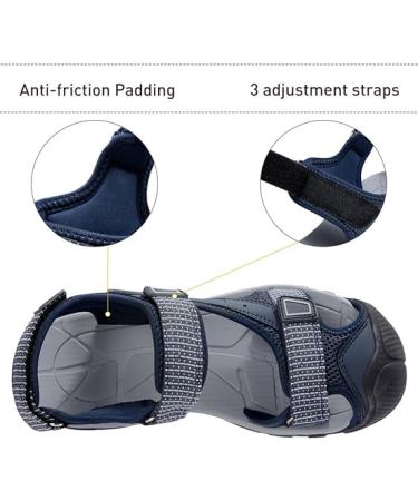 CAMEL CROWN Women's Hiking Sandals Waterproof Closed Toe Water Adjustable Athletic Outdoor - Blue - 8.5 - Buy Online on GoSupps.com