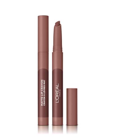 L'Oreal Paris Infallible Very Matte Lip Crayon Lipstick Smudge Proof Nude Lipstick 100 Lavender Honey 1 kg 100 Lavender Honey 1 count (Pack of 1)