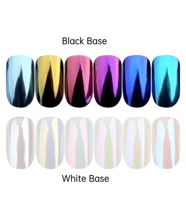 Shop GZSYY Pearl Powder Nail Chrome Mirror Glitter - 6 Chameleon Metallic Pigments for Stunning Nail Art Decoration - Buy Online on GoSupps.com