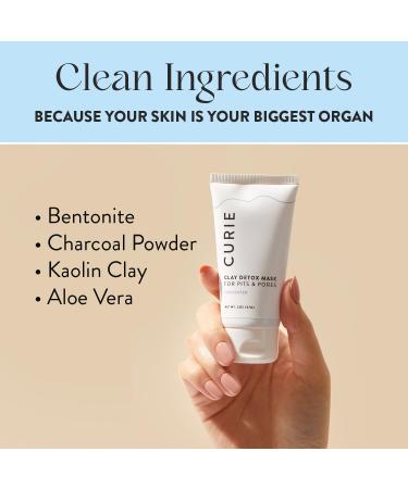 Curie Aluminum Free Deodorant - New Easy Glide Formula - Natural Deodorant Paraben Free Cruelty Free Non-Toxic White Tea 2oz Stick and Armpit Detox Mask White Tea + Pit Mask - Buy Online on GoSupps.com