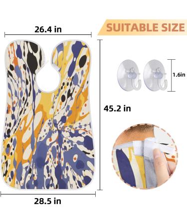 Geometric Beard Bib Apron - Ultimate Beard Hair Catcher for Men | Perfect Father's Day & Christmas Gift | Includes 2 Suction Cups - Buy Online on GoSupps.com