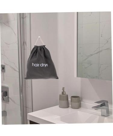 Beavorty 1pc Hair Dryer Storage Bag Canvas Cosmetic Bag Drawstring Closure Cover Practical Storage Pouch Rope 33x30cm Dark Grey - Buy Online on GoSupps.com