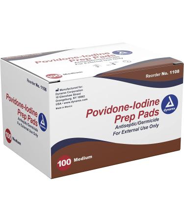 PVP Iodine Wipes 100-Pack 100 Count (Pack of 1)