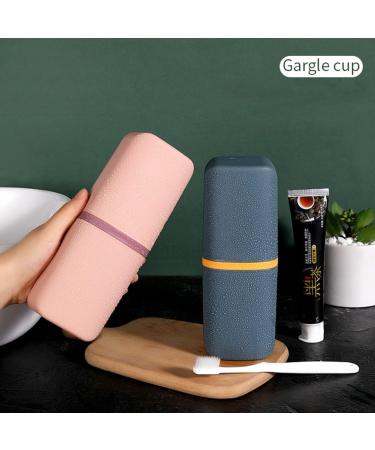 Travel Toothbrush Set & Holder - Pink Portable Etui for Camping & Business Trips - Buy Online on GoSupps.com