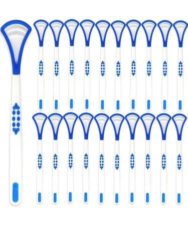 GXXMEI 40PCS Tongue Scraper for Adults, Tongue Scraper Cleaner, Blue Tongue Cleaner, Oral Care Scrapers Kits Plastic Tongue Brush for Reducing Bad Breath Adults Kids Healthy Oral Care Tools Easy to Us