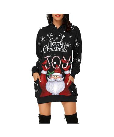 Hoodie women Christmas hoodover party clothes sweatshirt sweater sweat jacket mini pullover sweater dress blouse dresses Christmas dresses jumper narrow skirt